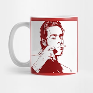 Rd rght hnd outline Mug